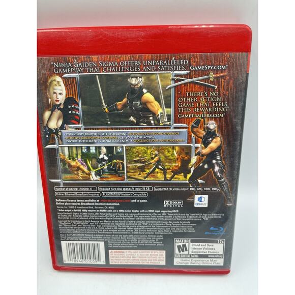 Ninja Gaiden Sigma (Sony PlayStation 3, 2007) CIB - Picture 2 of 9